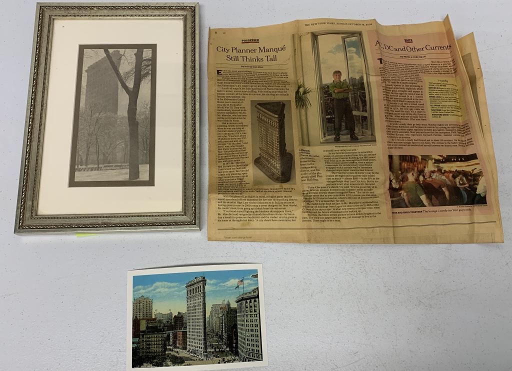 lot of 3 Flatiron Building Picture, Postcard, arti (1 of 5)