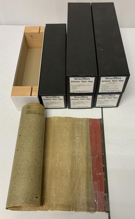 lot of 5 Wurlitzer Player Piano Reels w/ boxes (1 of 3)