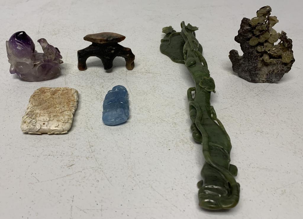 lot of 6 Chinese Stone Carvings (1 of 20)