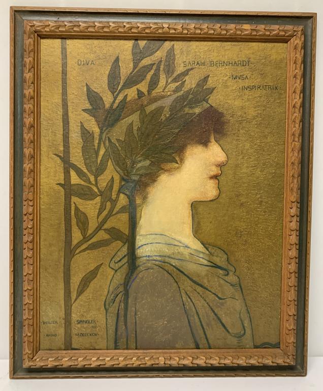 Sarah Bernhardt Painting on Wood (1 of 8)