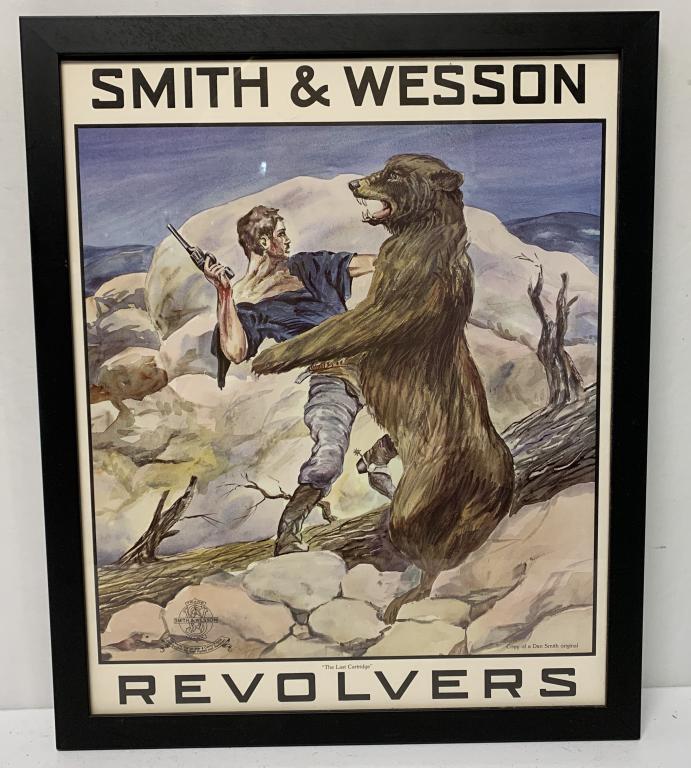 Framed Smith & Wesson Revolvers Ad (1 of 7)