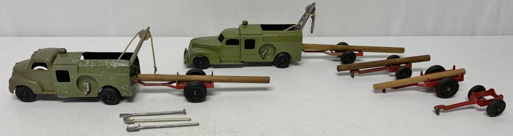 lot of 8 Hubley Kiddie Toy Truck, Trailers, others (1 of 7)