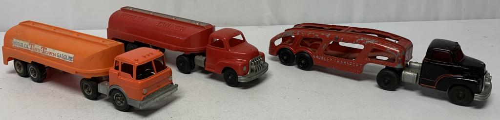 lot of 3 Hubley Truck & Trailers (1 of 5)