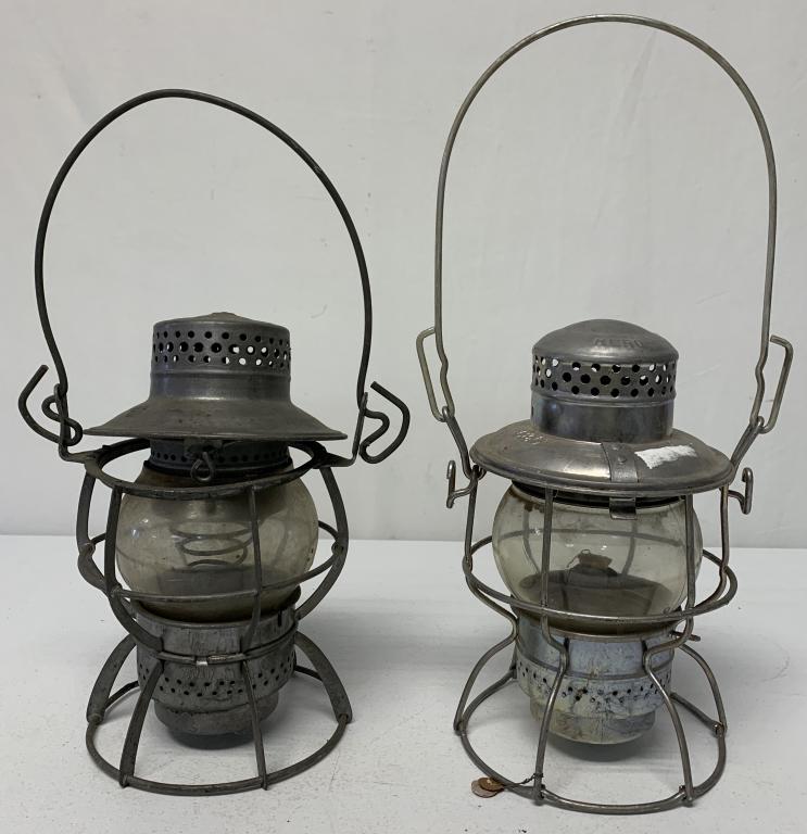 lot of 2 C&O Adlake & Dressel Railroad Lanterns (1 of 6)