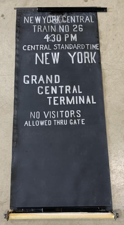 New York Central Train 26 Window Blind Info 20th Century Limited Chicago (1 of 4)