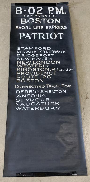 New Haven RR Window Blind Train Schedule South Station Boston (1 of 4)