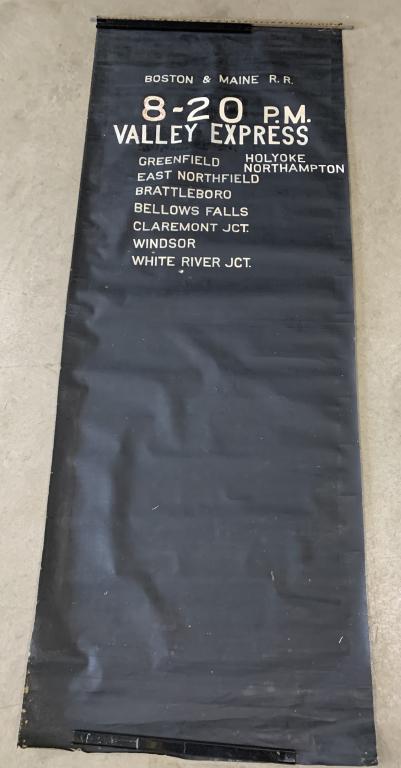 Boston & Maine RR Window Blind Train Schedule Springfield MA (1 of 6)