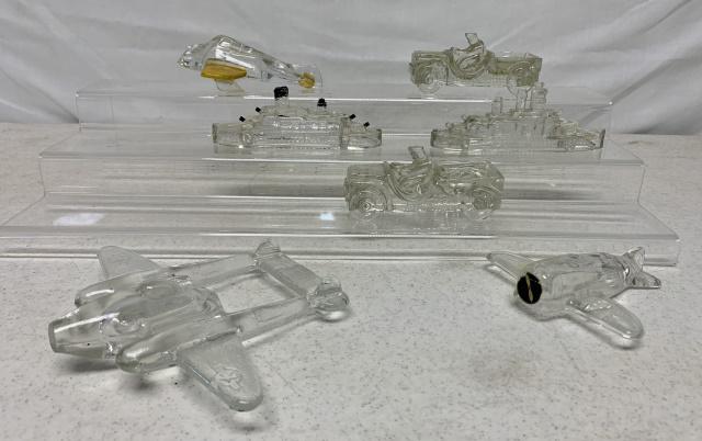 lot of 7 Glass Candy Containers (1 of 7)