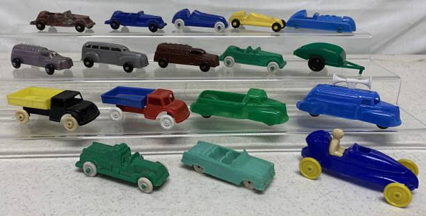 15+ Pyro, Thomas, Wannatoys Cars & Trucks: Lido, F&F, Ideal, others, in fairly good conditon, light wear, all are plastic