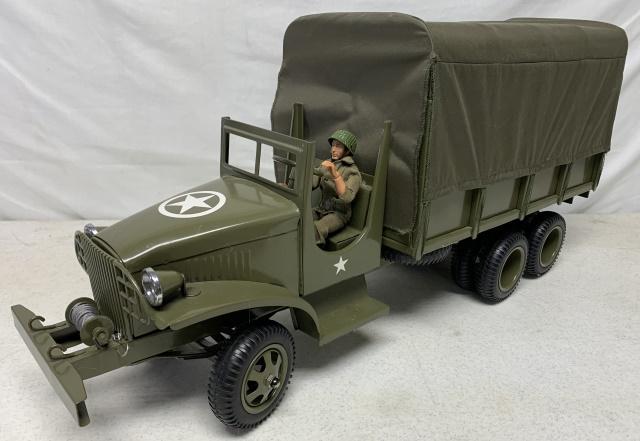 Contemporary Pressed Steel Army Truck & Soldier (1 of 3)