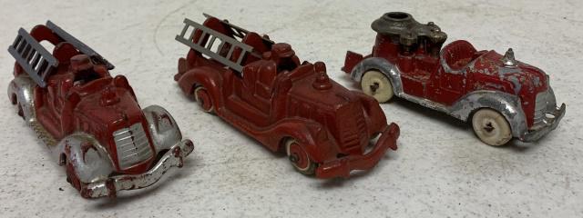 lot of 3 Hubley Fire Trucks & Other (1 of 5)