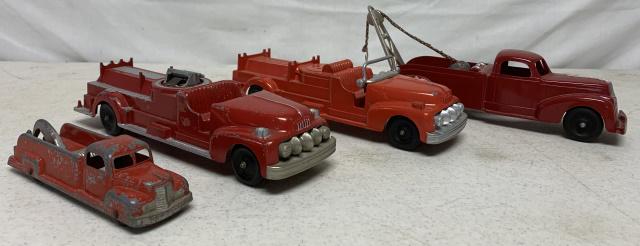(4)Hubley & Kiddietoy Fire Trucks & Tow Truck (1 of 6)