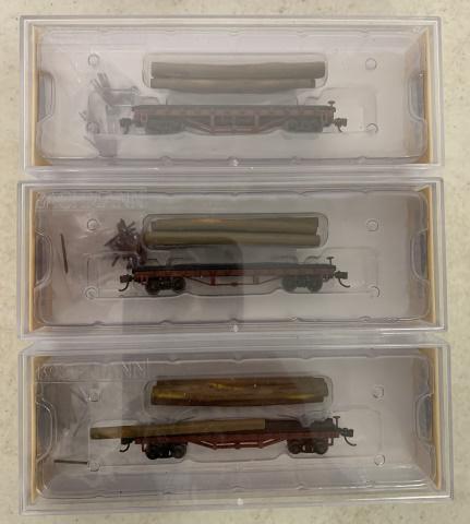 (3) Bachmann "N" ACF 40" Log Cars (1 of 5)