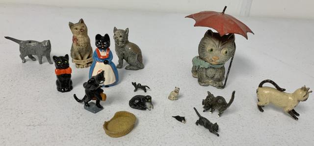 15 pieces metal cat figurines (1 of 17)