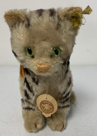 Steiff Susi cat: has original tag and ear pin, shows wear, see photos
