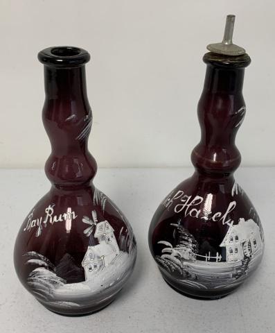 Bay Rum and Witch Hazel barber bottles (1 of 8)