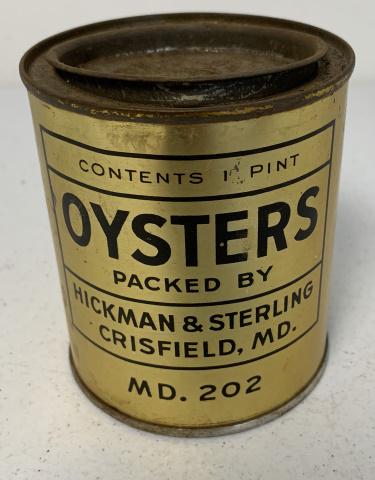Hickman & Sterling Crisfield Md Oysters pint tin (1 of 5)