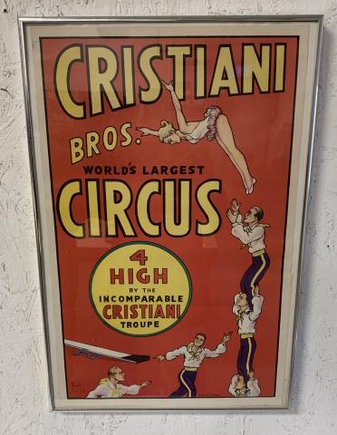 Cristiani Bros. Circus poster framed (1 of 3)