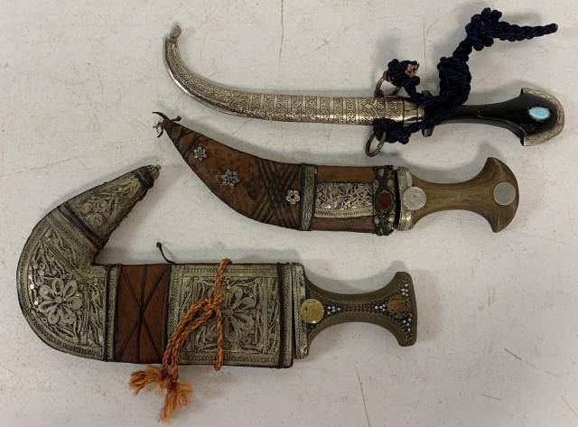 lot of 3 sets of Daggers w/ Sheathes (1 of 8)