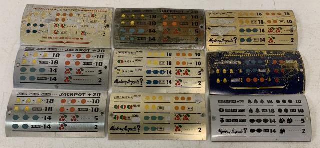 9 Metal Slot Machine Front Covers (1 of 4)