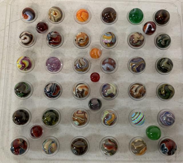 lot of 40+ Glass Contemporary Marbles (1 of 3)