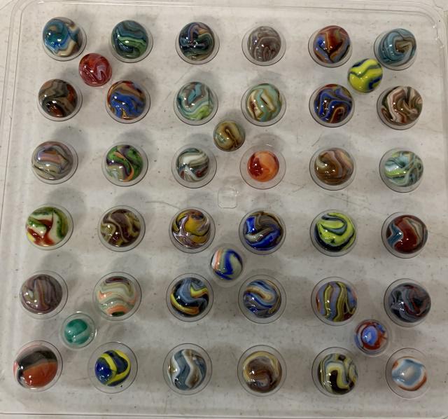 lot of 40+ Glass Contemporary Marbles (1 of 3)