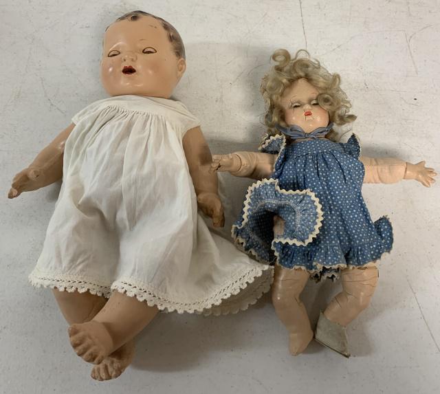 two composition sleepy eye dolls (1 of 8)