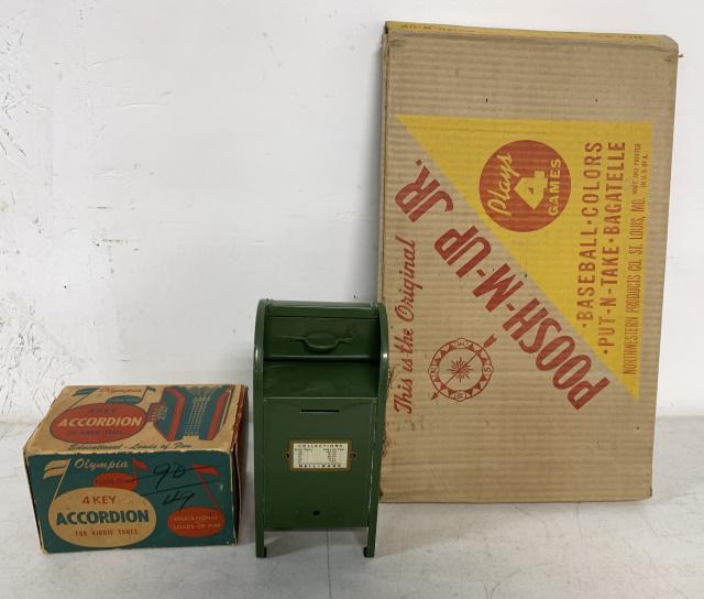 Poosh-M-Up Jr., Olympia Accordian, mail bank (1 of 16)