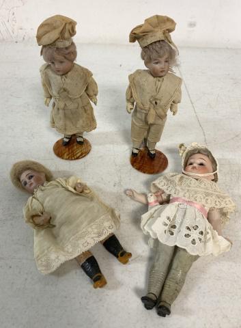 4 small bisque headed dolls (1 of 13)