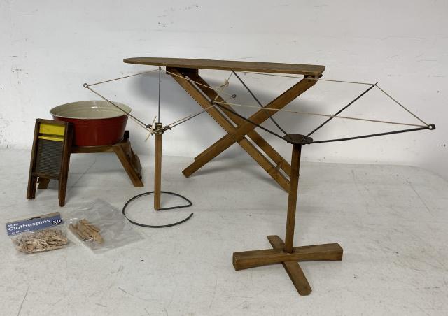 doll drying racks, washtub & stand, ironing board (1 of 14)