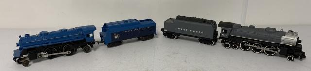 lot of 4 Lionel Train Engines & Coal Carriers: untested, all with some wear