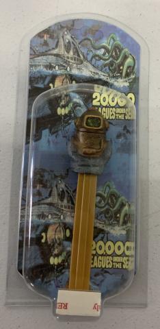 20,000 Leagues Under the Sea fantasy pez: professionally painted resin head, backer is printed copy paper