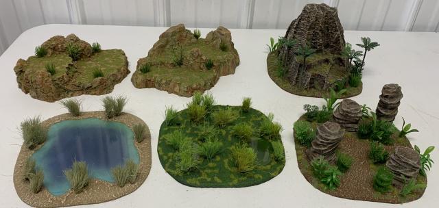 6 model diorama bases: all well done and in good condition