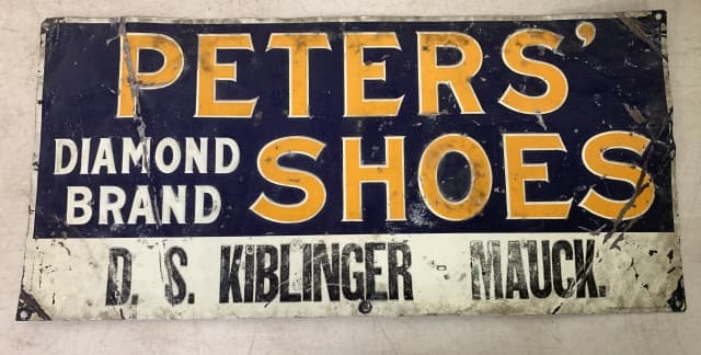 Peters Diamond Brand Shoes Tin Sign (1 of 4)