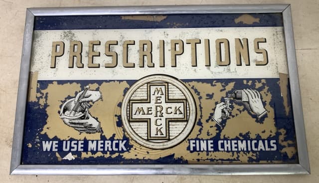 Merck Prescriptions Glass Sign (1 of 6)