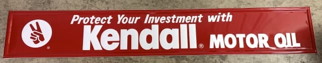 Single Sided Tin Kendall Motor Oil Sign (1 of 6)