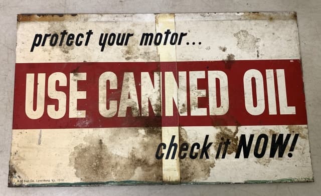 Single Side Metal Use Canned Oil Sign (1 of 4)