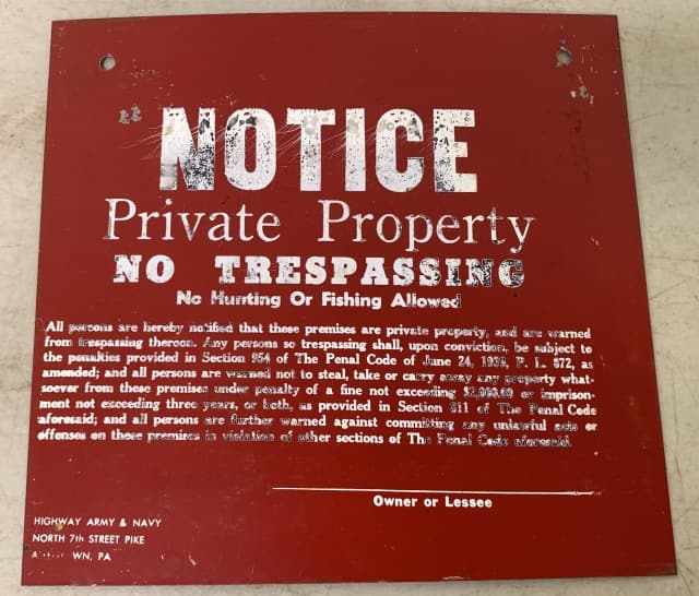Single Side Notice Private Property Metal Sign (1 of 4)