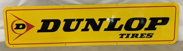 Double Sided Dunlop Tires Metal Sign (1 of 5)