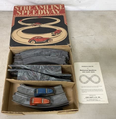 Marx Streamline Speedway Cars & Track w/ Box (1 of 3)