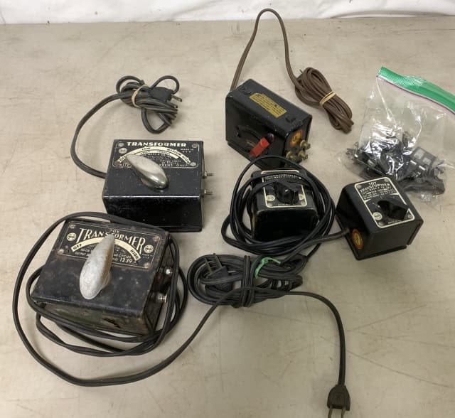 box of 5 Marx transformers + bag of 16 Lockons: see photos for details
