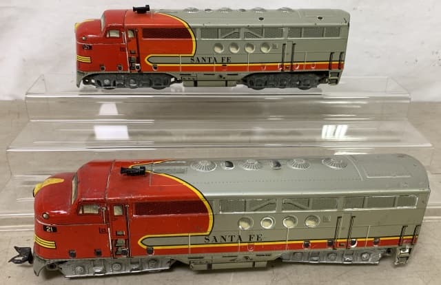 lot of 2 Marx Tin Sante Fe Engines (1 of 7)