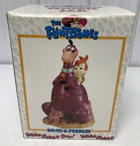 Dino & Pebbles Flintstones Cookieb Jar w/ box (1 of 3)