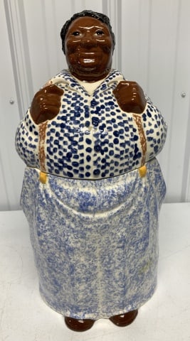 A.Little &Co,Large Cookie Jar: damage on front,paint chip on toe