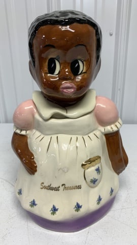Double Headed Cookie Jar,11 of 100: Leroy Lucy 1999,Southwest Treasures on 1 side