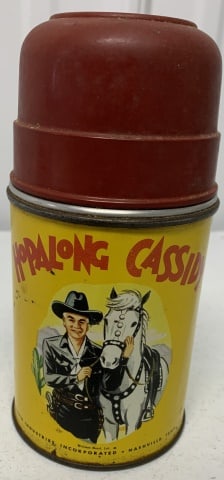 Alladin Hopalong Cassidy thermos: some denting and scratches