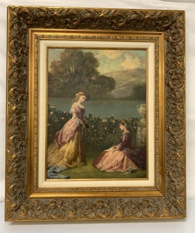 Young Ladies In A Garden Edward John Cobbett (1 of 5)