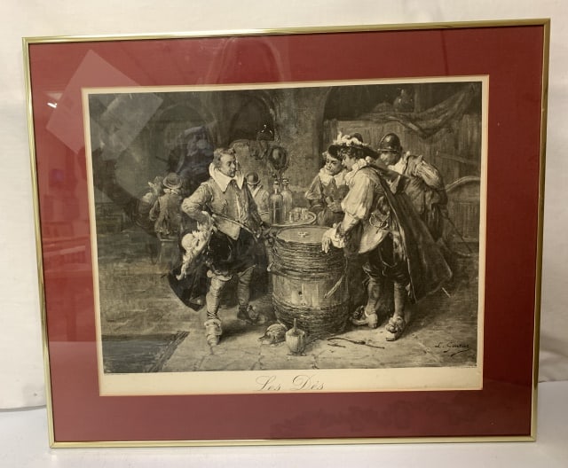 Framed Les Des French Gaming Print (1 of 3)