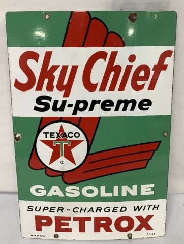 Metal Texaco Sky Chief Sign (1 of 4)