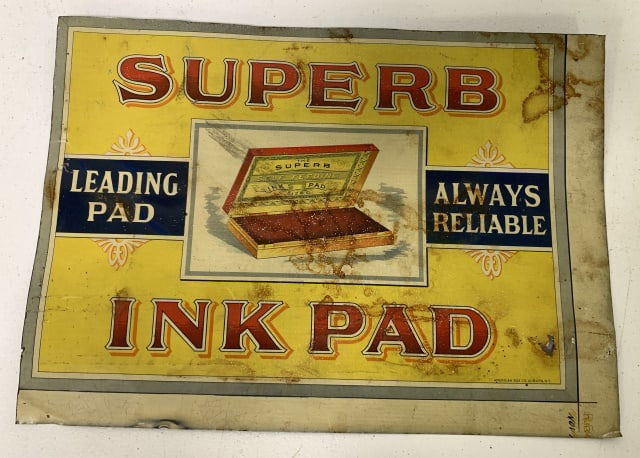 Single Side Tin Superb Ink Pad Sign (1 of 5)